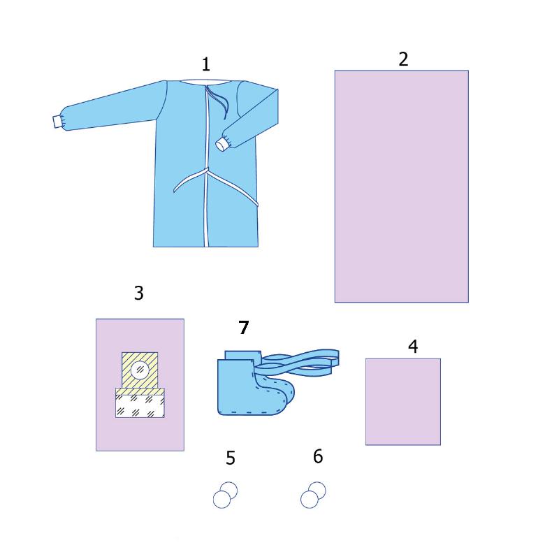 Комплект одягу та покриттів операційних офтальмологічний №4Б Taipan-Pharm стерильний